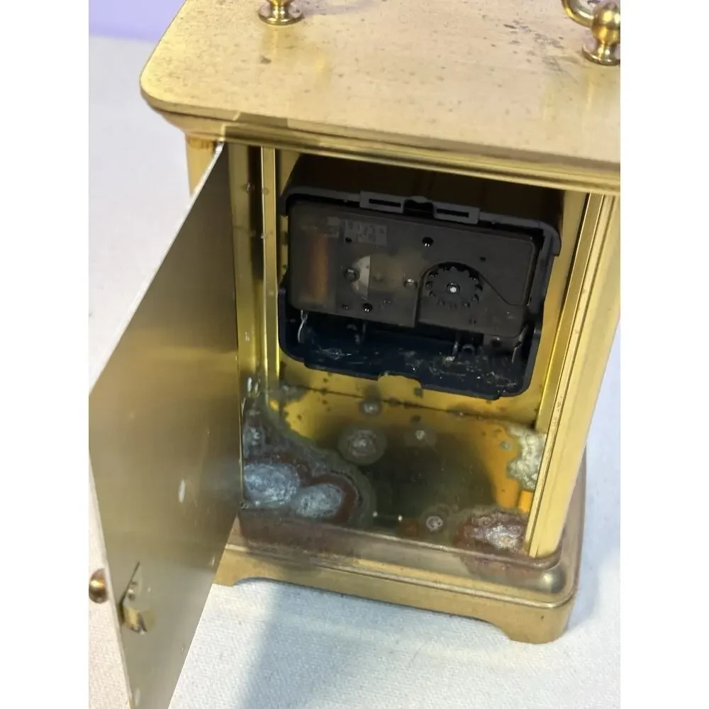 Neiman Marcus Quartz Gold Tone Carriage Clock West Germany